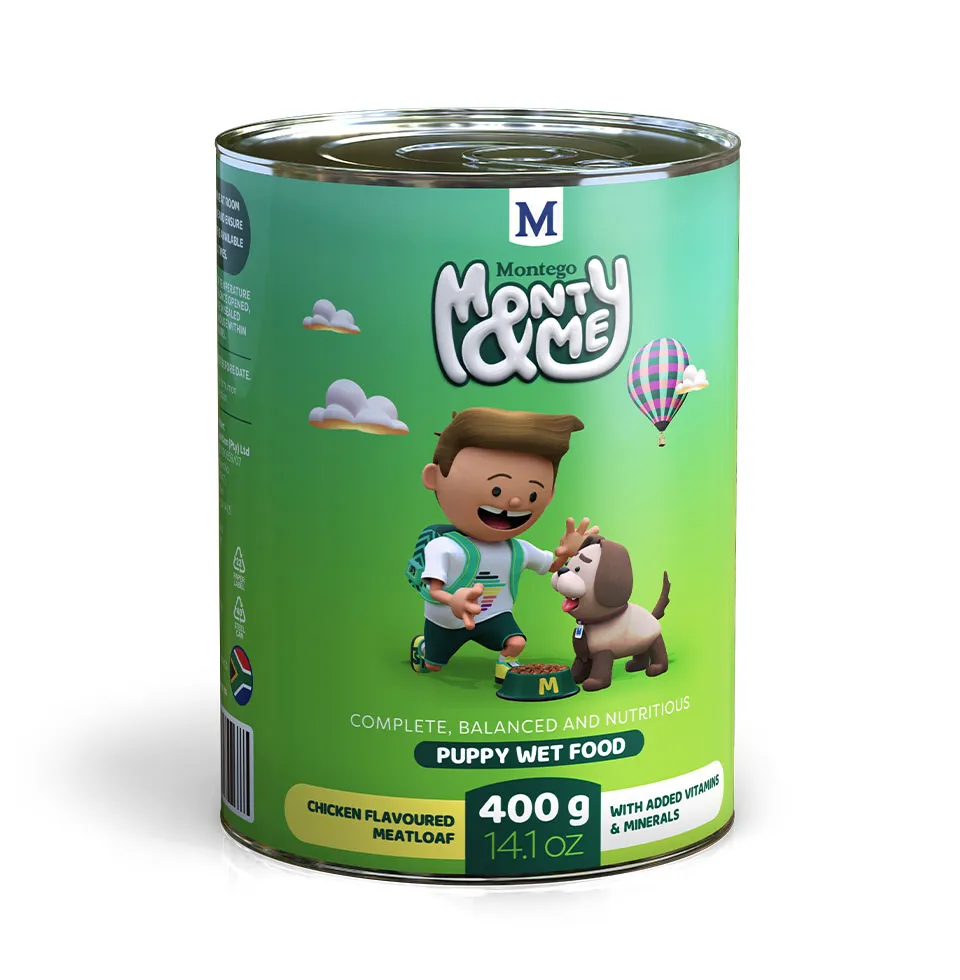 [6009686622395] Montego Monty & Me - puppy Wet Dog Food 400g