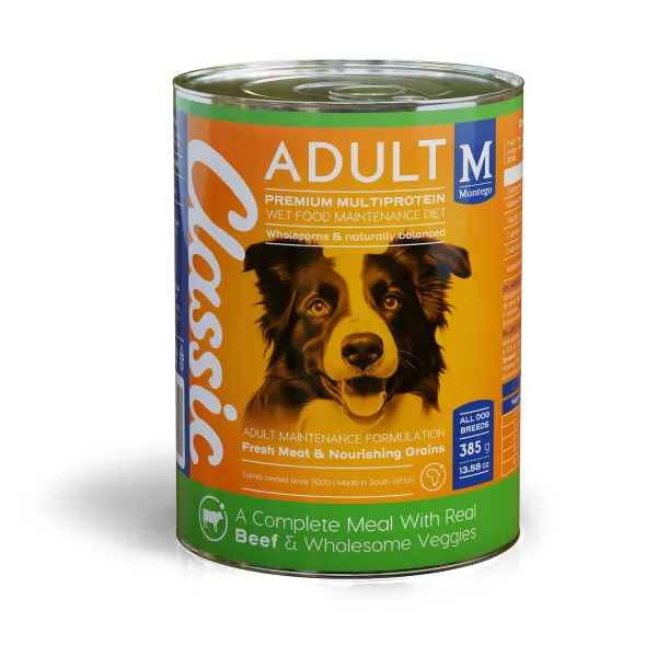 [6009686620544] Montego Classic - Adult Dog Wet Food Beef & Veg 385 g