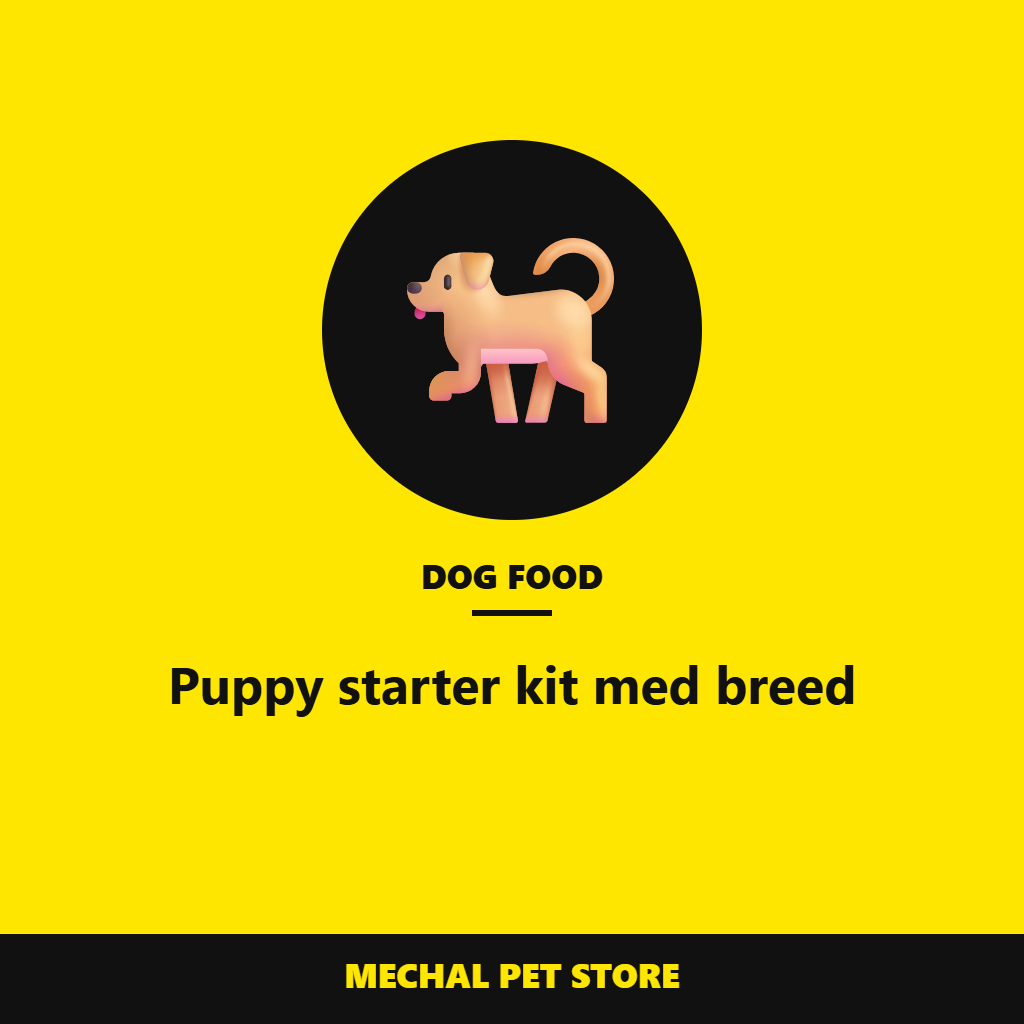 Puppy starter kit med breed