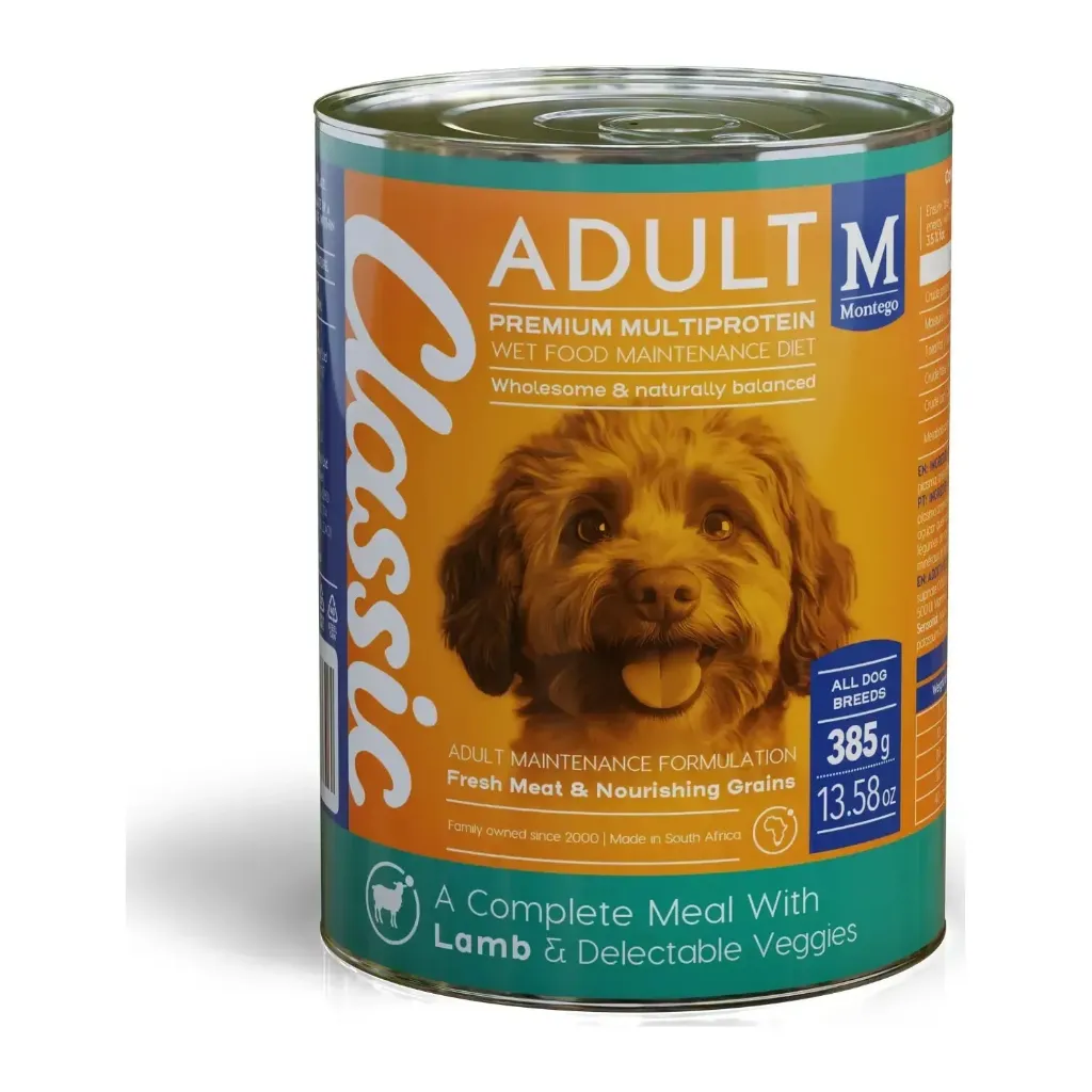 [6009686624108] Montego Classic - Adult Dog Wet Food lamb & delectable veggies 385g