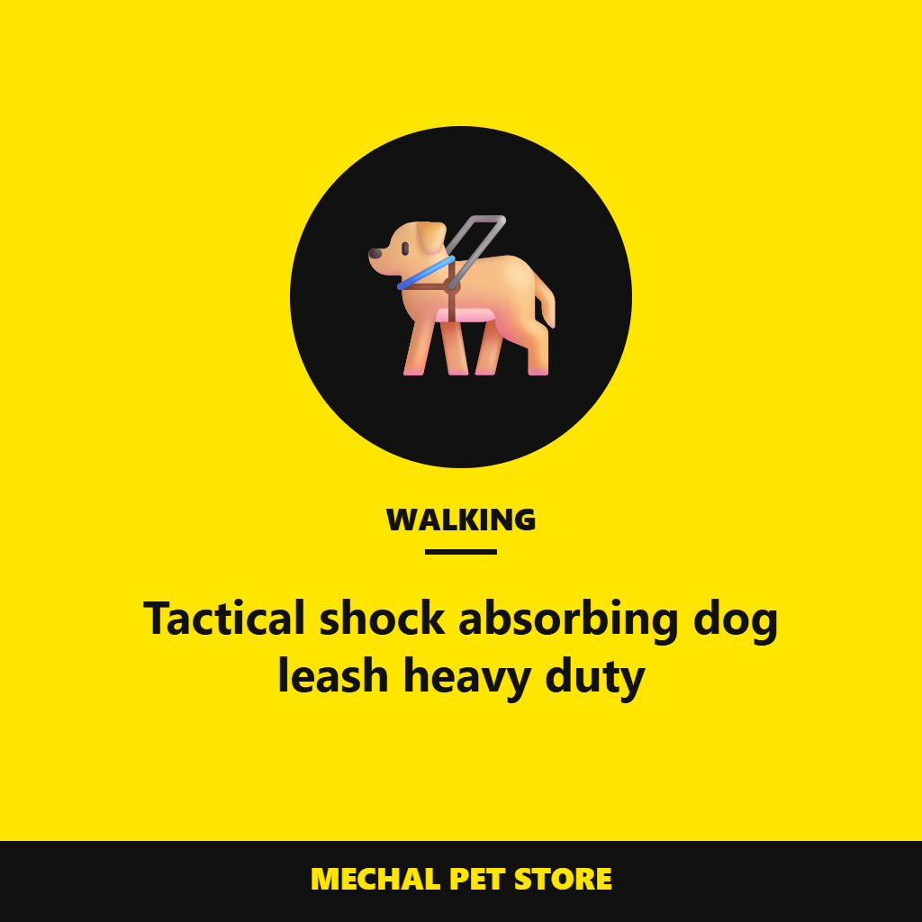 Tactical shock absorbing dog leash heavy duty