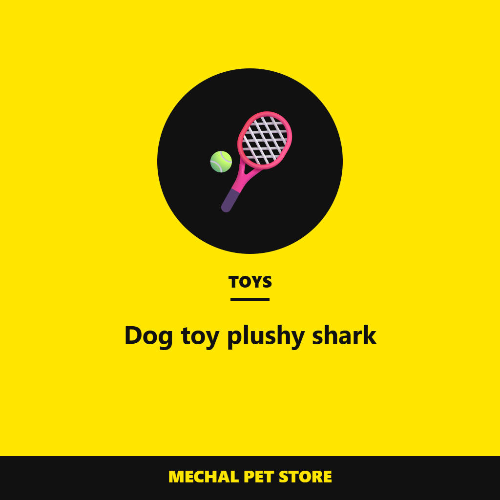 Dog toy plushy shark