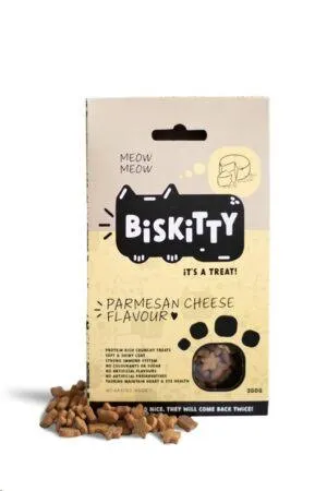 [659525300241] Biskitty parmesan cheese flavor Crunchy Cat Treats