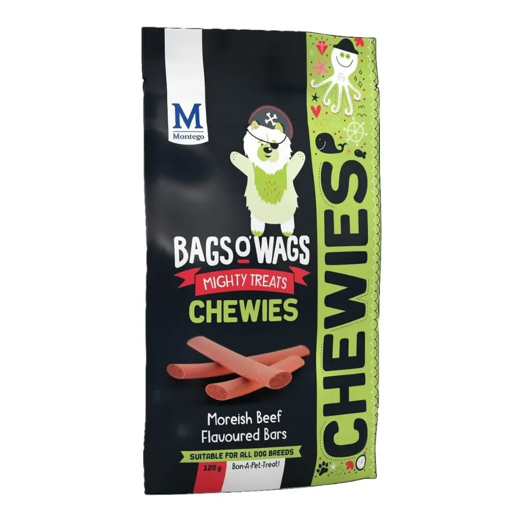 Montego Bags O' Wags Chewies Moreish Beef Flavoured Bars