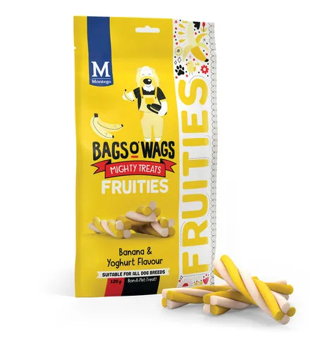 [6009686621657] Montego Bags O' Wags Fruities Banana & Yoghurt Dog Treats