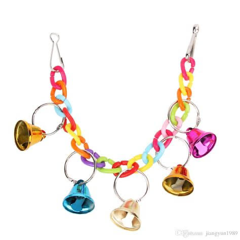 Bird toy plastic with bells