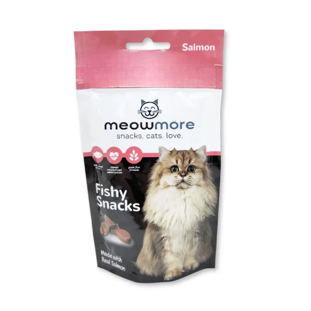 [6009828380091] Meow More Fishy Snacks for Cats in the Salmon flavor