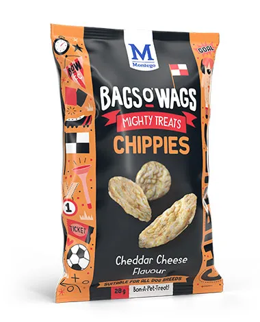 Montego Bags O' Wags Chippies in Cheddar Cheese flavour