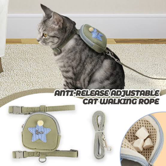 Cat harness with backpack