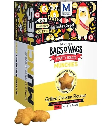 [6009686621565] Montego Bags O' Wags Munchies Grilled Chicken Flavour dog treats 350g