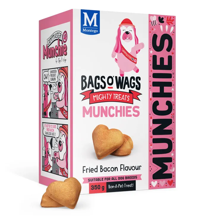 Montego Bags O'Wags Munchies in Fried Bacon Flavour 350g