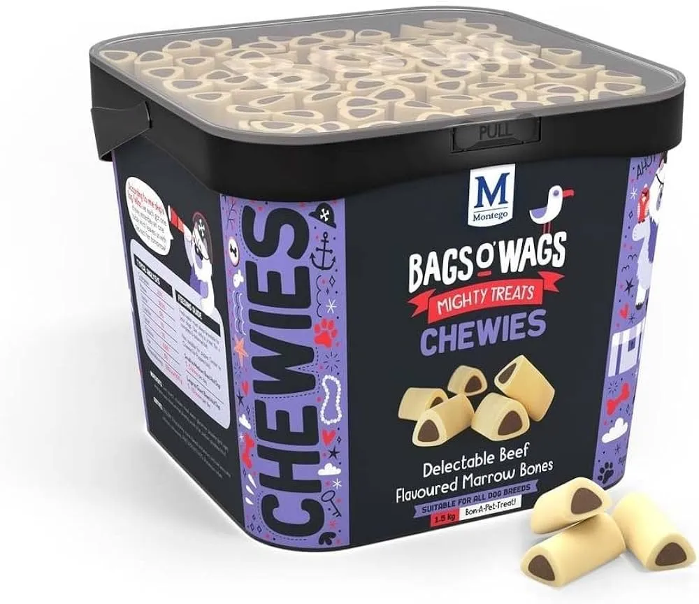 [6009686622838] Montego Bags O' Wags Chewies Marrow Bones dog treats 1.5kg