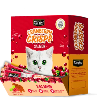 Kit Cat Cranberry Crisps Salmon Cat Treats 20g