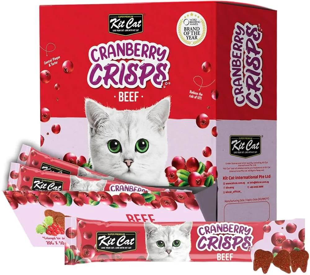 Kit Cat Cranberry Crisps Beef cat treats 20g