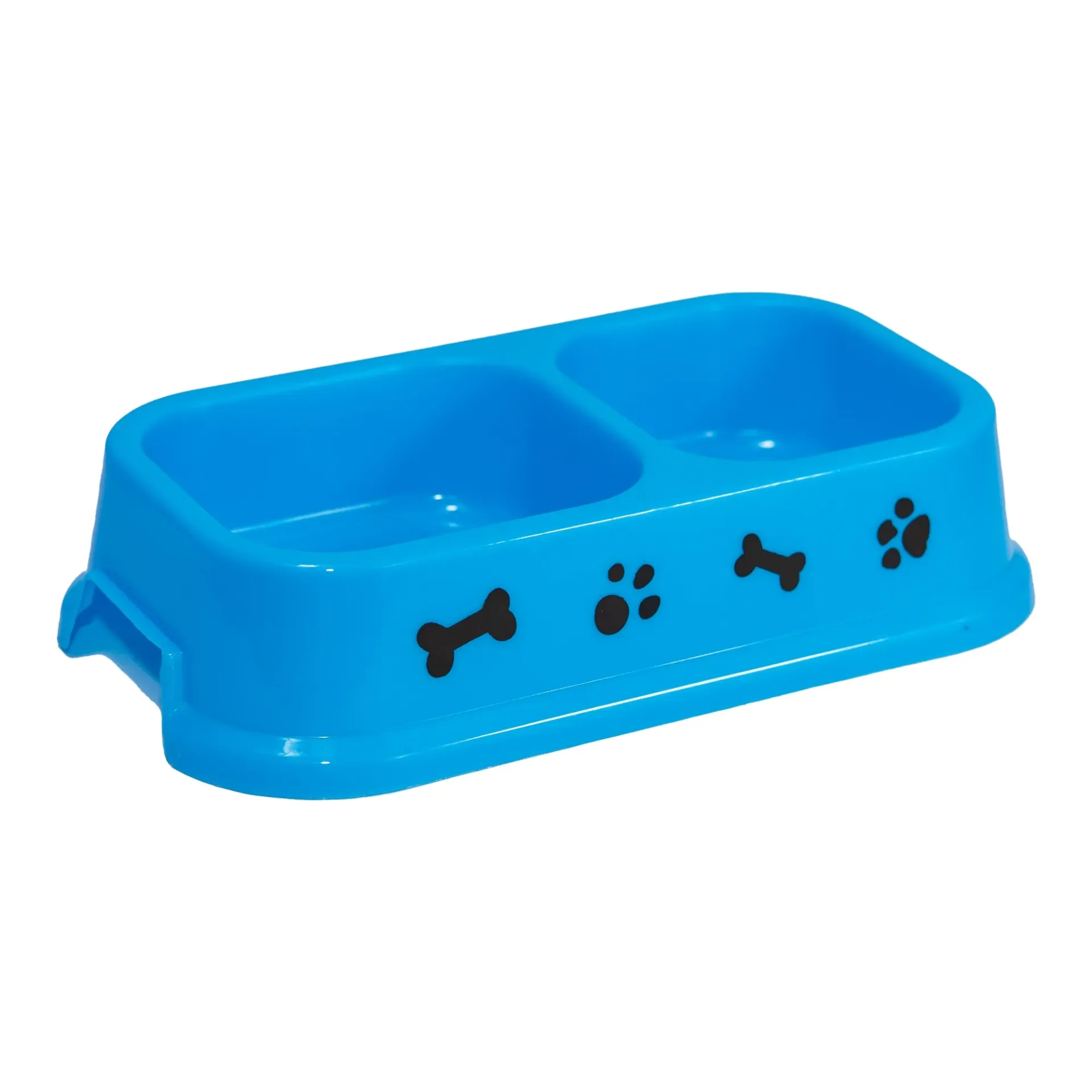 Double plastic dog bowl