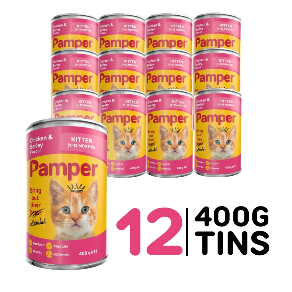 Pamper - kitten cat - chicken & barley flavour 400g