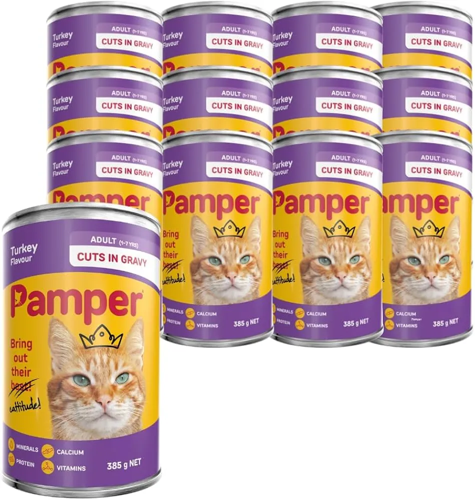 Pamper - adult cat - Turkey flavor 385g