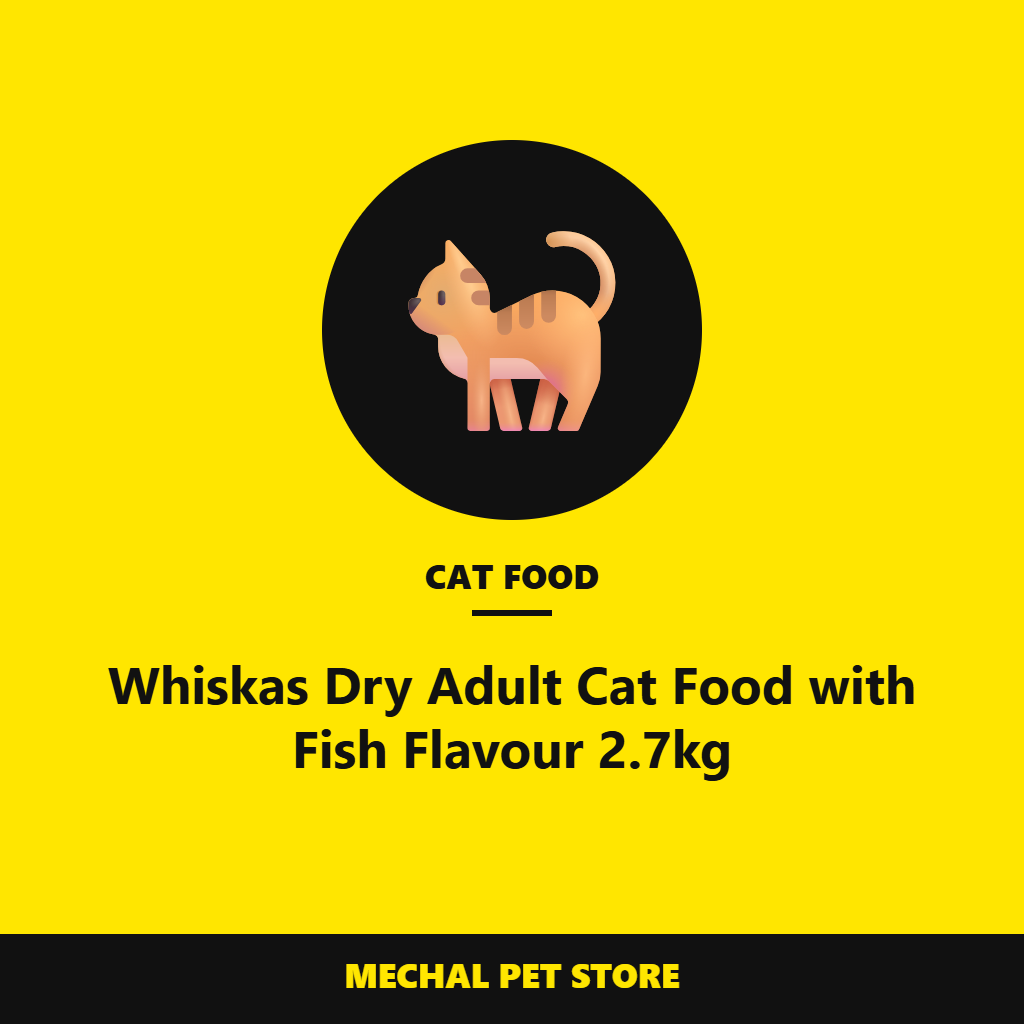 [6009708910219] Whiskas Dry Adult Cat Food with Fish Flavour 2.7kg