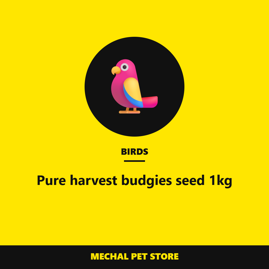 Pure harvest budgies seed 1kg